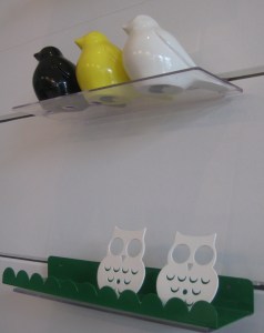 "Granny" shelf, Mr Uggly hook and Birdie the bottle opener