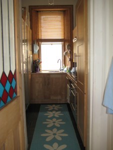 Lilo in azure blue in my kitchen