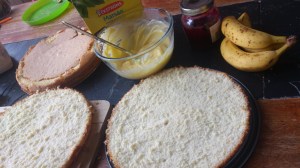 First layer...vanilla custard 