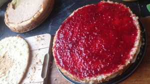 Second layer...raspberry jam