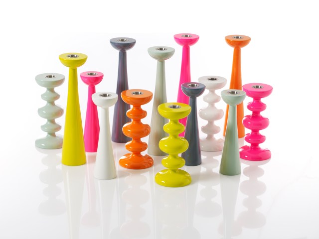 Love the bold colours of these stunning candle sticks by SuperLiving 